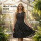 👗 50% OFF NOW! ⚫ Women's Plus Size Polka Dot Sleeveless Midi Dress – Flowy & lightweight – Perfect for summer, beach or casual chic – comfortable and flattering 🌸✨