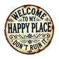 🏡 50% OFF NOW! ✨ Vintage "Happy Place" Metal Sign – Rustic design & weatherproof – Perfect for home, garden or office decor – brings warmth and personality to any space 🏠🌿