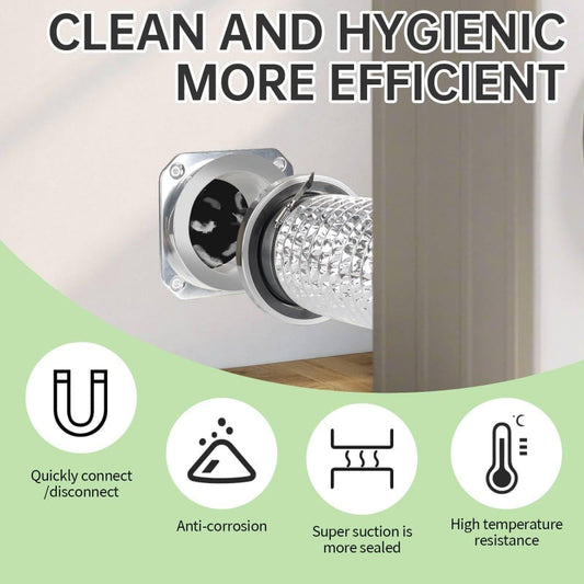 🧲 50% OFF NOW! 🔧 Magnetic Dryer Vent Coupling Connector Kit – Tool-free & secure seal – Easy to install, prevents disconnections – perfect for laundry rooms or tight spaces 🧺✨