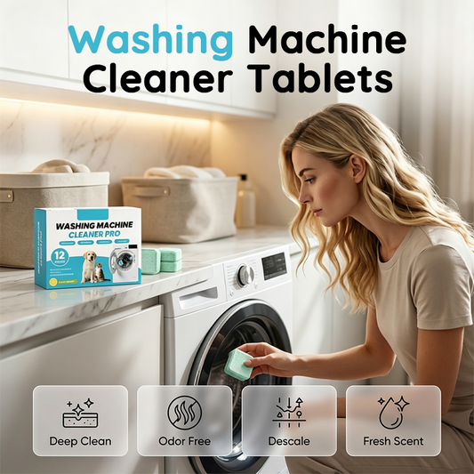 🧺 50% OFF NOW! 🌀 Washing Machine Cleaner Tablets (12-Pack) – Removes odor & residue – Deep cleans drum & pipes – safe for all machines, keeps laundry fresh ✨🛁