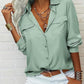 👔 50% OFF NOW! ✨ Women's Solid Lapel Long Sleeves Button-Down Shirt – Classic collar & chest pockets – Relaxed fit, perfect for work or casual layering 🌿💼✨
