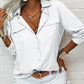 👔 50% OFF NOW! ✨ Women's Solid Lapel Long Sleeves Button-Down Shirt – Classic collar & chest pockets – Relaxed fit, perfect for work or casual layering 🌿💼✨