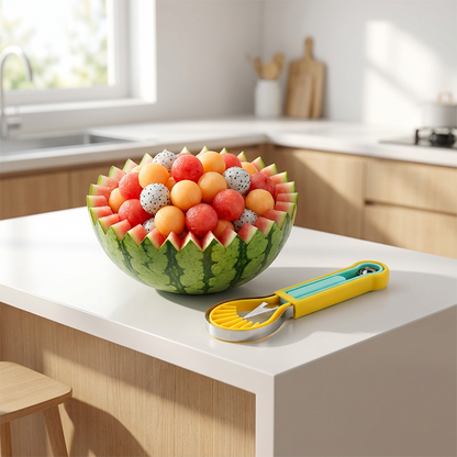🍉 50% OFF NOW! 🥄 Multi-Functional Fruit Melon Baller Scoop Set – Stainless steel, non-slip grip & versatile – Perfect for fruits, veggies & creative plating ✨