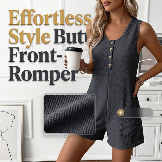 👗 50% OFF NOW! 🌸 Women's Sleeveless Button-Front Romper – Lightweight & breathable – Perfect for summer, beach or casual outings – easy, breezy style ✨🌊