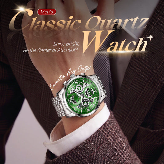 ⌚ 60% OFF NOW! ✨ Men's Classic Quartz Watch – Durable band & timeless style – Perfect for work, casual or formal wear – elegant and reliable 🖤✨