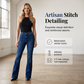 👖 50% OFF NOW! ✨ Women's Classic Slim Fit Stretch Flare Jeans – Micro-flare & vertical seams – Retro style with comfort stretch – perfect for daily or dressed-up looks 💙🌸