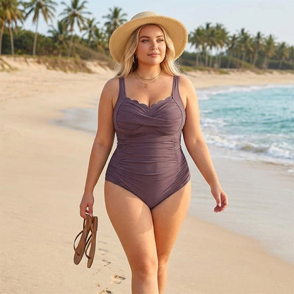 👙 50% OFF NOW! 🥳 Women's Classic Plus-Size One-Piece Swimsuit – Flattering & comfortable – Perfect for beach, pool or vacation – supportive and stylish 🌊💕✨