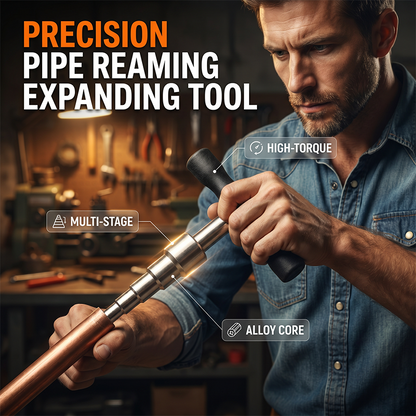 🔧 50% OFF NOW! ✨ Multi-Function Pipe Reaming & Expanding Tool – Hardened alloy & stepped shaft – Ergonomic grip – perfect for copper, aluminium or PVC pipes 🛠️💧✨