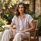 👔 50% OFF NOW! ⏳ Women's Striped Short-Sleeve Button Down Shirt – Breezy & classic – Perfect for summer, beach or casual office – relaxed and stylish 🌊✨