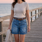 🩳 50% OFF NOW! 🌸 Stretchy Mid-Rise Bermuda Shorts – Cargo pockets & all-day comfort – Perfect for summer, travel or casual days – breathable and versatile 🌿💪✨