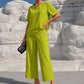 👗 50% OFF NOW! ⏳ Women's V-Neck Top & Wide-Leg Pants Set – Flowy & breathable – Perfect for summer, work or vacation – effortless style ✨🌸