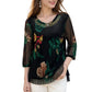 👚 50% OFF NOW! 🌸 Elegant Floral Print Tunic Top – Sheer 3/4 sleeves & double-layer hem – Plus size, lightweight & breezy – perfect for summer or boho chic 🌿✨