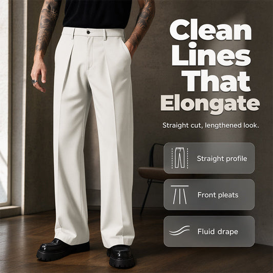 👖 50% OFF NOW! ⏰ Men's Soft Draped Straight Leg Pants – Lightweight & relaxed fit – Perfect for work or casual days – comfortable and timeless 🌿✨