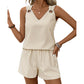 👚 50% OFF NOW! 🌊 Women's Summer Striped Sleeveless Vest Set – Soft & breathable – Perfect for beach, lounging or casual days – easy to style and comfortable 🌸✨