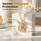🕊️ 50% OFF NOW! ⏰ Tri-Tone Angel Guardian Pendant Necklace – Elegant & symbolic – Perfect for daily wear or gifting – delicate and meaningful ✨💛🪽