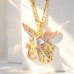 🕊️ 50% OFF NOW! ⏰ Tri-Tone Angel Guardian Pendant Necklace – Elegant & symbolic – Perfect for daily wear or gifting – delicate and meaningful ✨💛🪽