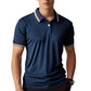 👕 50% OFF NOW! 🚆 Men's Contrast Lapel Quick-Dry T-Shirt – Crisp collar, quick-dry & wrinkle-resistant – Perfect for commutes, chinos & shorts 🕶️