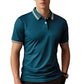 👕 50% OFF NOW! 🚆 Men's Contrast Lapel Quick-Dry T-Shirt – Crisp collar, quick-dry & wrinkle-resistant – Perfect for commutes, chinos & shorts 🕶️