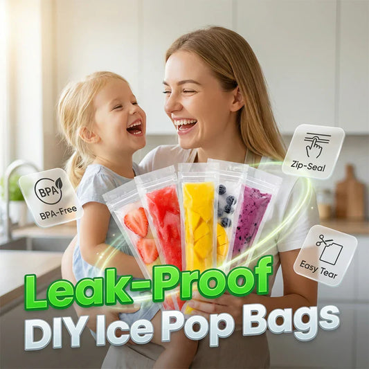 🧊 50% OFF NOW! ⌛ DIY Zip-Seal Ice Pop Bags – Reusable & easy to fill – Perfect for healthy frozen treats – great for summer snacks and kids 🍓🍦✨