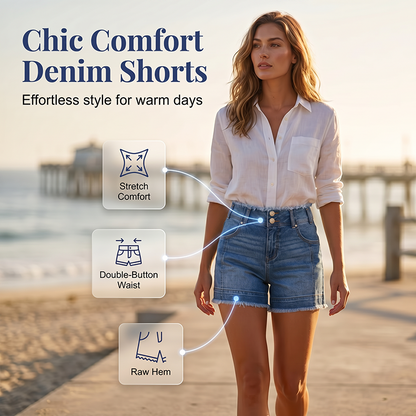 🩳 50% OFF NOW! ⏰ Women's Casual Stretch Denim Shorts – Comfortable & stylish – Perfect for summer, beach or casual outings – soft and versatile 🌸🌊✨