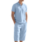 👔 50% OFF NOW! ☀️ Men's Linen Shirt & Casual Trousers Set – Light & airy – Perfect for sun-soaked days – relaxed summer style ✨🌿🩳