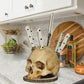 🔪 50% OFF NOW! 💀 Creative Skull Resin Knife Holder – Unique & durable design – Perfect for kitchen, study or gothic decor – holds knives securely and stylishly 🖤🍴✨