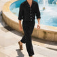 👔 50% OFF NOW! ⏰ Men's Linen Long Sleeve Shirt & Long Pants 2-Piece Set – Breathable & relaxed – Perfect for summer, smart casual or travel – lightweight and timeless 🌿💼✨