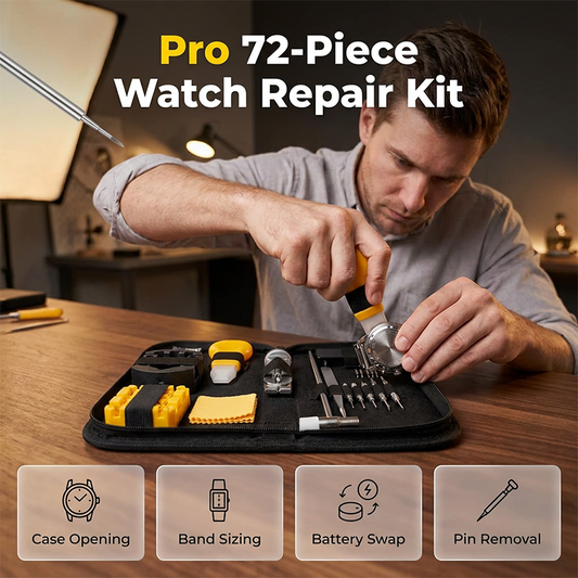 ⌚ 50% OFF NOW! 🔧 Complete 72-Piece Watch Repair Kit – All tools included, precise & organized – Perfect for fixing, adjusting & reviving any watch 🛠️