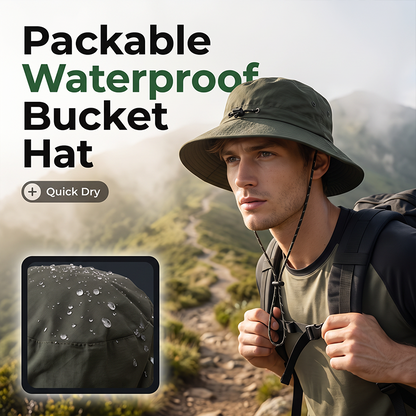 🎉 50% OFF NOW! 🪣 Viral Packable Bucket Hat – Waterproof, UPF 50+ & foldable pouch – Compact, breathable & travel-ready ✨