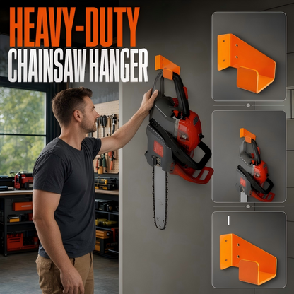 📢 BUY 2 GET 1 FREE! ⛓️ Heavy-Duty Wall Mount Chainsaw Hanger – Sturdy steel, easy mount & space-saving design – Organize your garage or workshop with ease 🔧