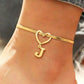💖 50% OFF NOW! ✨ Heart Initial Anklet Snake Chain – Personalized charm, adjustable fit & delicate snake chain – Perfect gift for yourself or a loved one ❤️
