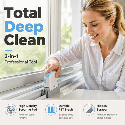 🧹 BUY 1 GET 1 FREE! 🪟 3-in-1 Window Track Cleaner – Scrubbing pad & easy glide ✨