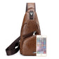 👜 50% OFF NOW! 🎁 Men's Multifunctional Leather Chest Bag – Premium leather, multiple compartments & adjustable strap – Perfect for travel & daily carry ✨