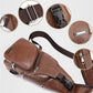 👜 50% OFF NOW! 🎁 Men's Multifunctional Leather Chest Bag – Premium leather, multiple compartments & adjustable strap – Perfect for travel & daily carry ✨