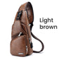👜 50% OFF NOW! 🎁 Men's Multifunctional Leather Chest Bag – Premium leather, multiple compartments & adjustable strap – Perfect for travel & daily carry ✨