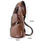 👜 50% OFF NOW! 🎁 Men's Multifunctional Leather Chest Bag – Premium leather, multiple compartments & adjustable strap – Perfect for travel & daily carry ✨