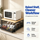 💥 60% OFF NOW! 🍳 2-Tier Microwave Stand with Slide-Out Drawer – Heavy-duty, space-saving & sturdy – Perfect for kitchen, office & dorm counters 🏠