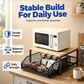 💥 60% OFF NOW! 🍳 2-Tier Microwave Stand with Slide-Out Drawer – Heavy-duty, space-saving & sturdy – Perfect for kitchen, office & dorm counters 🏠