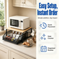 💥 60% OFF NOW! 🍳 2-Tier Microwave Stand with Slide-Out Drawer – Heavy-duty, space-saving & sturdy – Perfect for kitchen, office & dorm counters 🏠