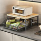 💥 60% OFF NOW! 🍳 2-Tier Microwave Stand with Slide-Out Drawer – Heavy-duty, space-saving & sturdy – Perfect for kitchen, office & dorm counters 🏠