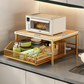 💥 60% OFF NOW! 🍳 2-Tier Microwave Stand with Slide-Out Drawer – Heavy-duty, space-saving & sturdy – Perfect for kitchen, office & dorm counters 🏠