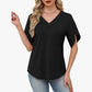 🌸 50% OFF NOW! 👚 V-Neck Flutter Sleeve Blouse – Soft fabric, flattering fit & lightweight – Perfect for office, dates & everyday chic ✨