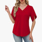 🌸 50% OFF NOW! 👚 V-Neck Flutter Sleeve Blouse – Soft fabric, flattering fit & lightweight – Perfect for office, dates & everyday chic ✨