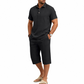 👕 50% OFF NOW! 🩳 Men's Summer Shirt & Crop Pants Set – Lightweight, breathable & beach-ready – Perfect for vacations & casual outings ☀️