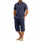 👕 50% OFF NOW! 🩳 Men's Summer Shirt & Crop Pants Set – Lightweight, breathable & beach-ready – Perfect for vacations & casual outings ☀️