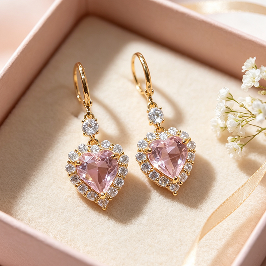 💖 50% OFF NOW! ✨ Sparkling Heart-Shaped Drop Earrings – Elegant design, brilliant shine & lightweight – Perfect for everyday glamour & special occasions 💎