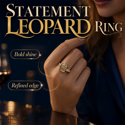 🐆 50% OFF NOW! 💍 Vintage Leopard Print Oval Ring – Unique design, sparkling stones & bold style – Perfect for everyday glamour & gifts ✨