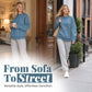 👕 50% OFF NOW! ✨ Women's Oversized Crewneck Sweatshirt – Cosy, roomy & ultra-soft – Perfect for laid-back days & lounging 🌿