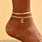 🌸 50% OFF NOW! ✨ Dainty Layered Gold Initial Anklets – Elegant design, lightweight & adjustable – Perfect for everyday charm & gifting 💛
