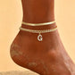 🌸 50% OFF NOW! ✨ Dainty Layered Gold Initial Anklets – Elegant design, lightweight & adjustable – Perfect for everyday charm & gifting 💛